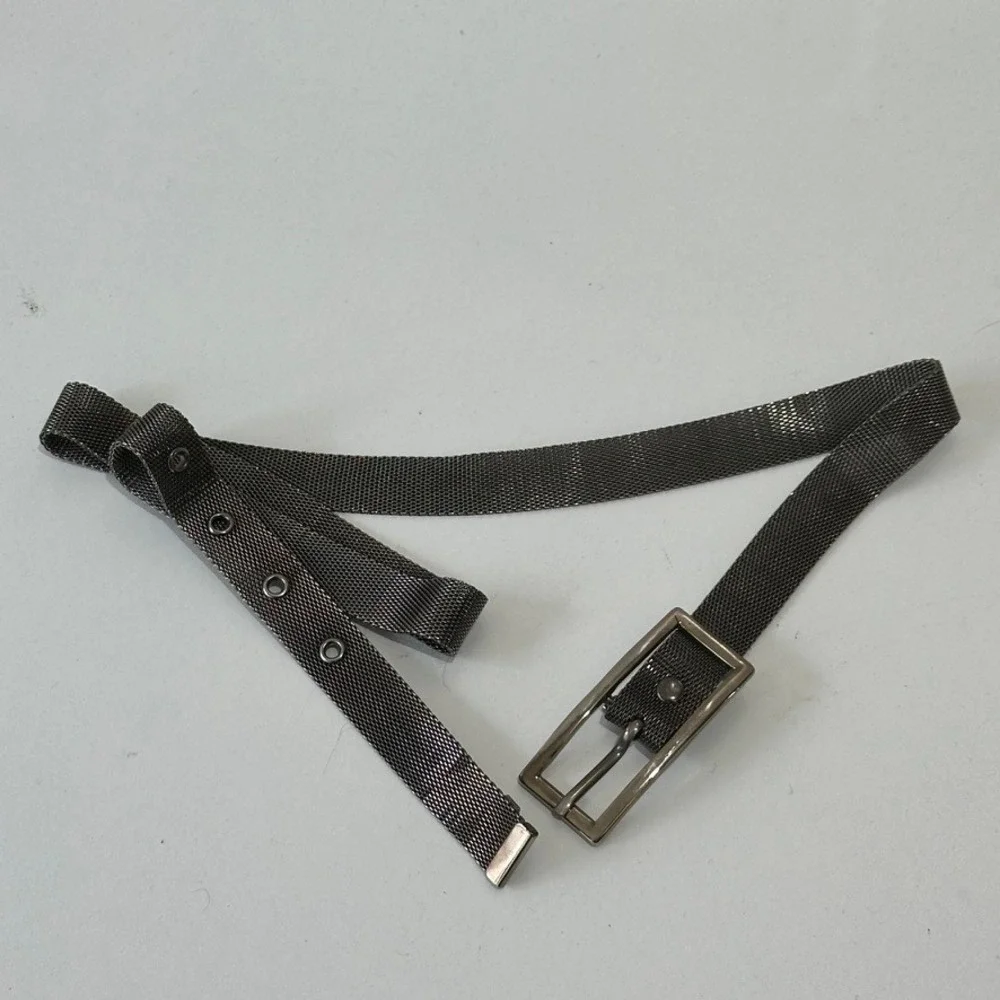 Vintage 80's Silvertone Metal Mesh Belt‎ Length Adjustable